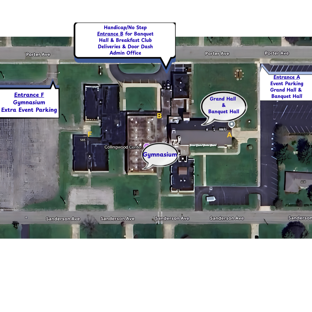 Collingwood Event Center Business Parking map 