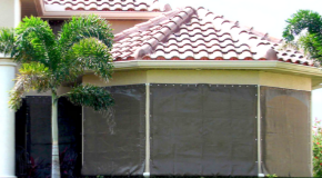 Brown Fabric Shutter - Lake Worth Beach, FL - Shutter Up Windows and Doors Brown Fabric Shutter - Lake Worth Beach, FL - Shutter Up Windows and Doors