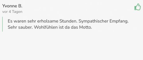 A screenshot of a text in a language that says es waren sehr erholsame stunden.