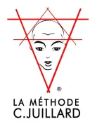Logo avec un visage stylisé à l'intérieur d'un triangle rouge, avec le texte « LA MÉTHODE C.JUILLARD » en dessous.