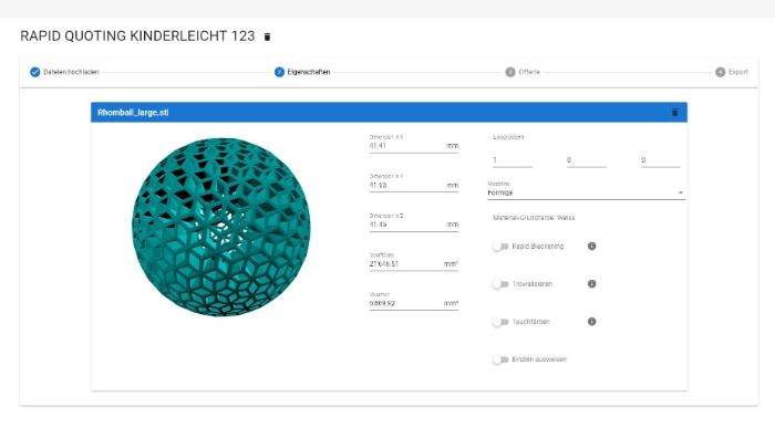 Ein Computerbildschirm mit einem blauen Ball darauf