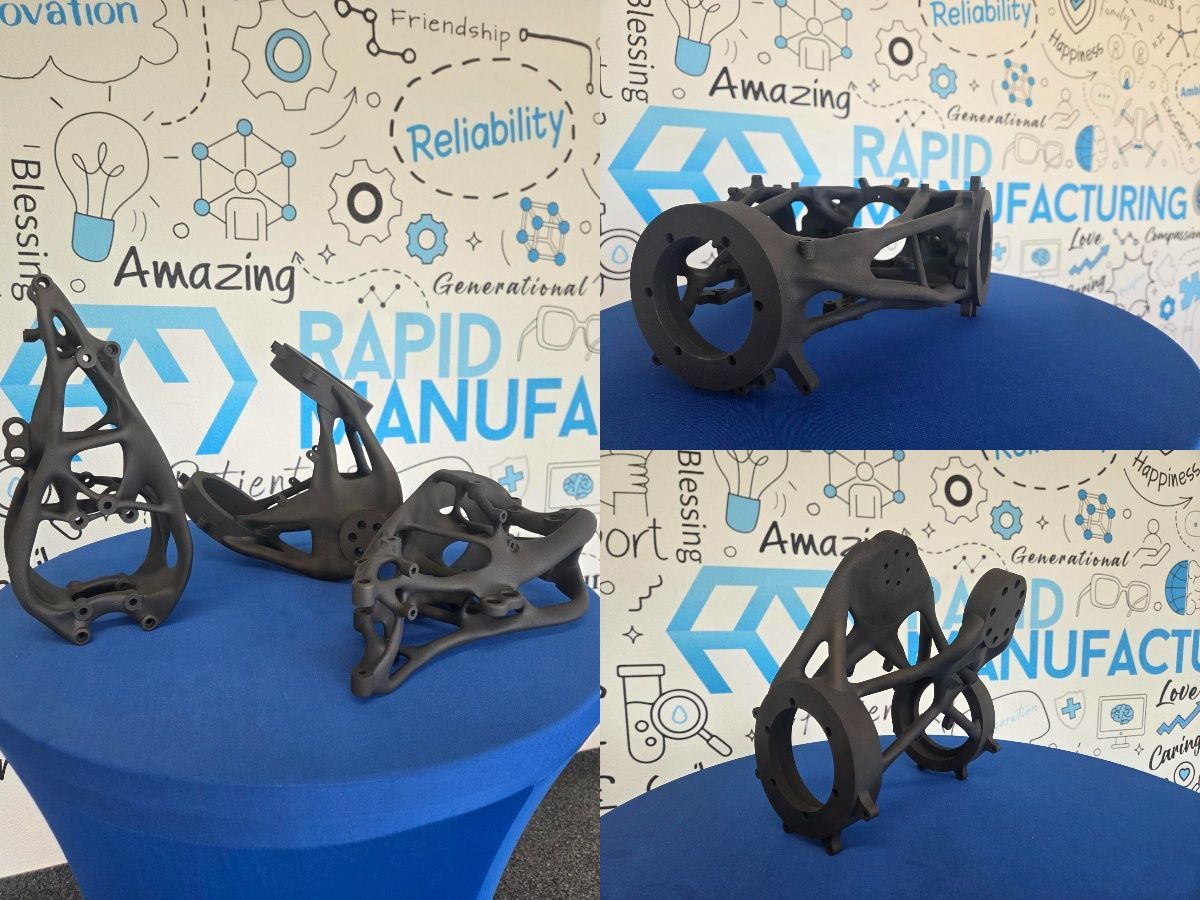 3D-gedrucktes strukturelle Robotik-Bauteile aus dem ETH Zürich ORBIT Robotics Projekt zur schnellen Iteration in der Roboterentwicklung.