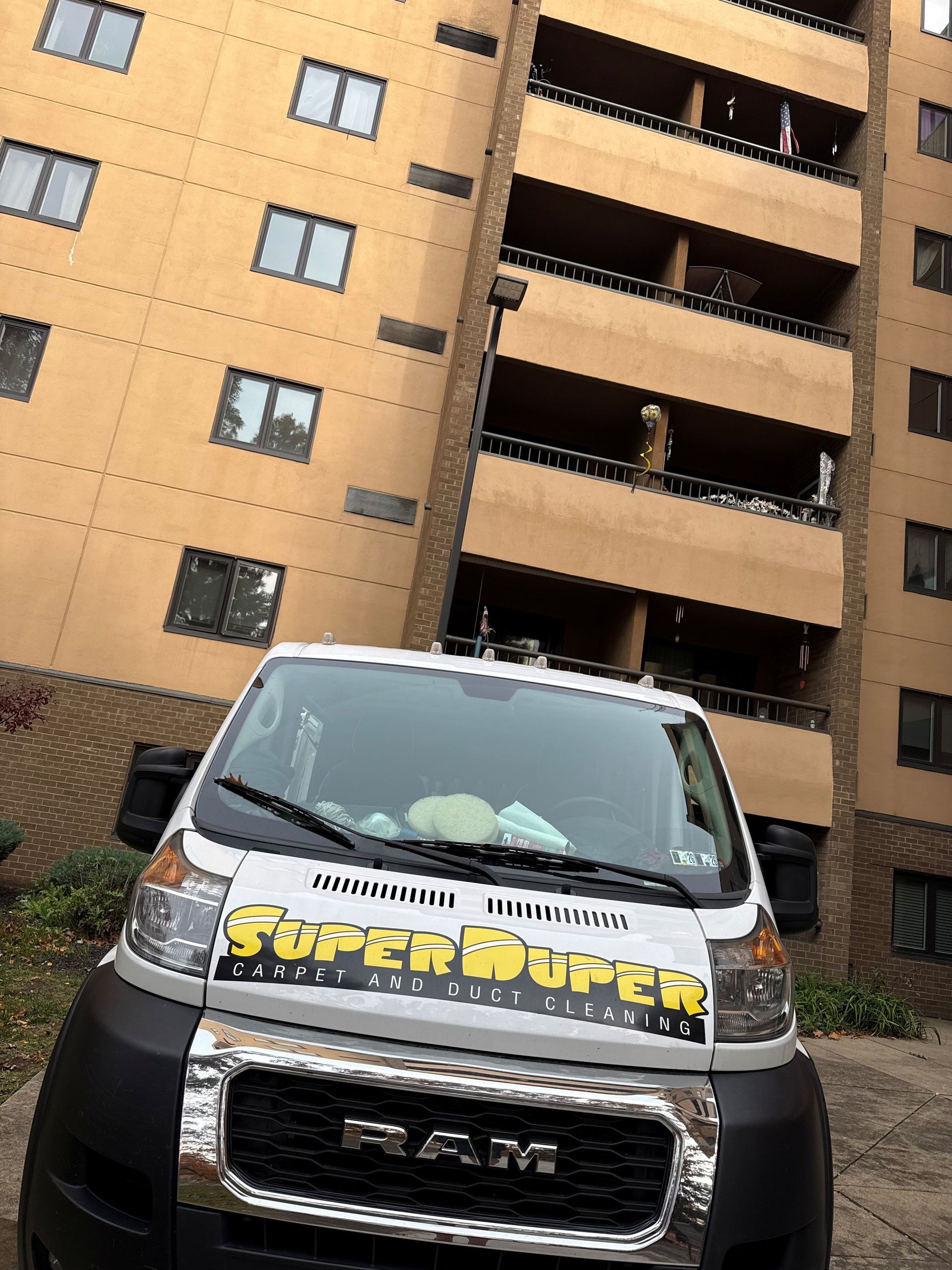 White RAM van with 