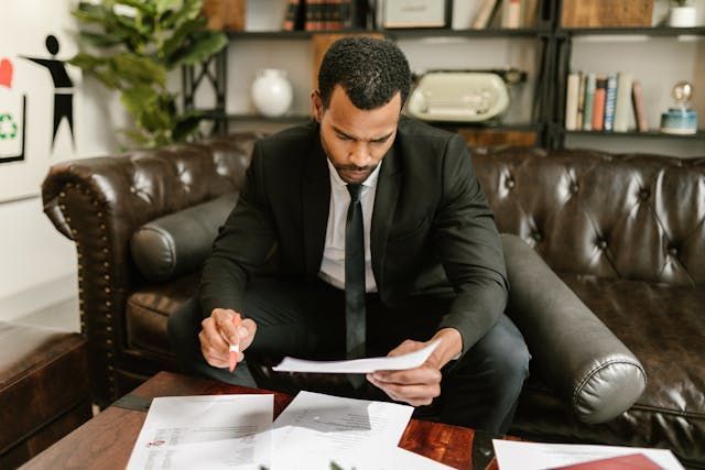 person+going+through+documents
