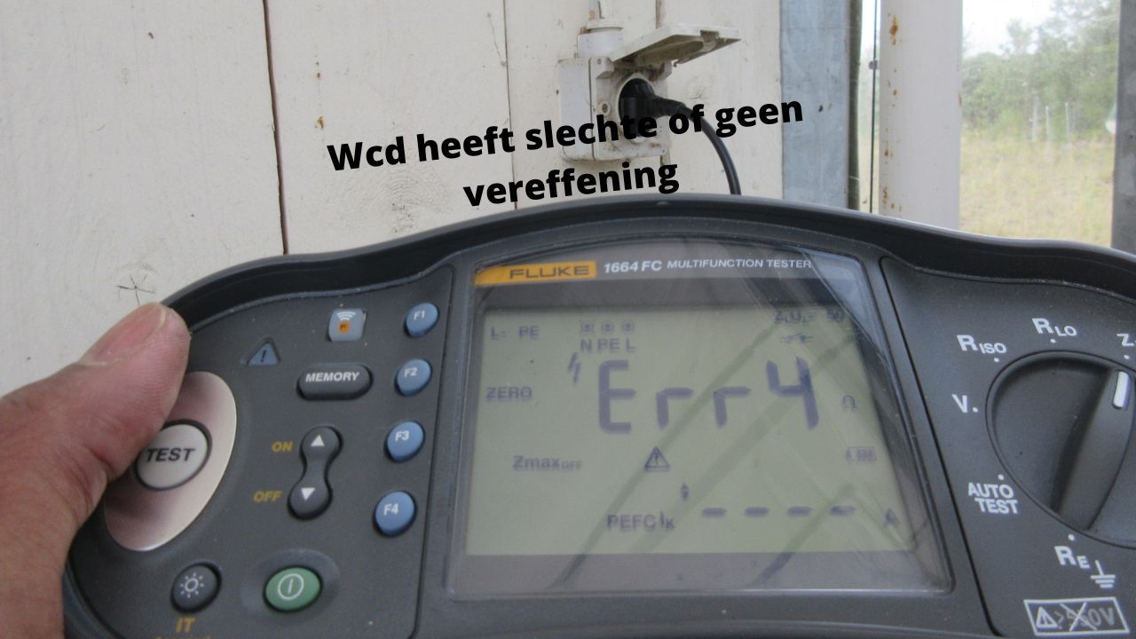 Voorbeeld van slechte installatie