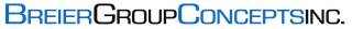 The Breier Group Concepts Inc. logo, featuring the company name in blue and black sans-serif font.