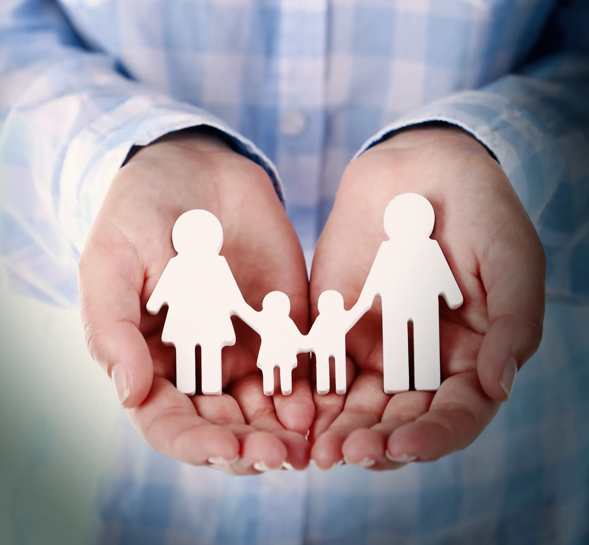 Family in hands