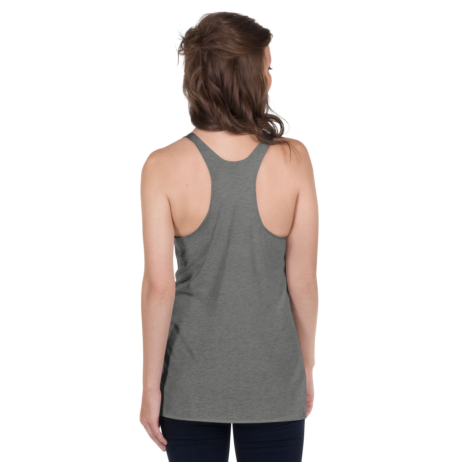 A woman is wearing a tank top that says bc bud co