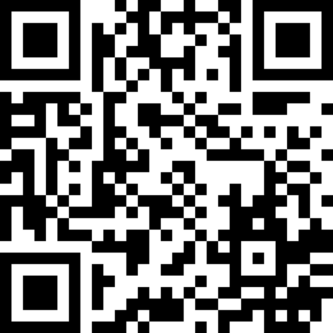 A black and white qr code on a white background.