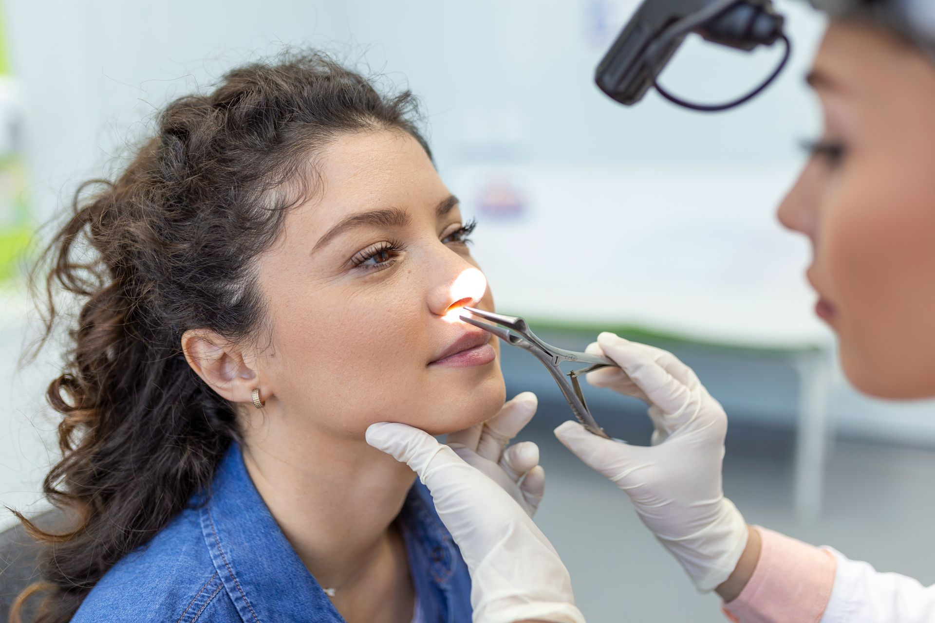 Nasal congestion, sinusitis, allergy concept