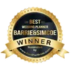 Gold award badge with black ribbon reading “WINNER” and “BARRIEAIMSCOE” in the center.