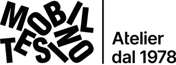 Logo in bianco e nero per “MOBILTESKO Atelier dal 1978” con testo stilizzato in grassetto.