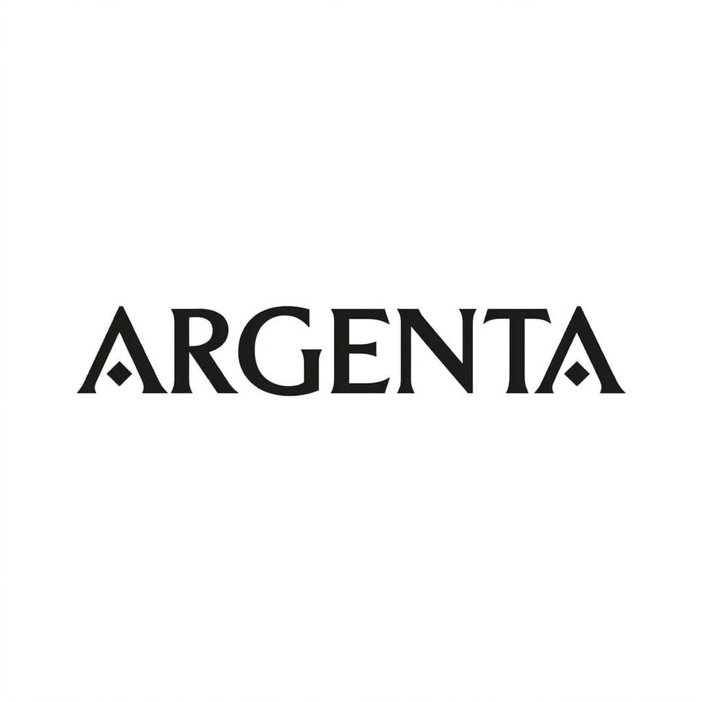 Logo ARGENTA nero su sfondo bianco.