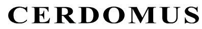 Logo CERDOMUS in lettere maiuscole nere su sfondo bianco.