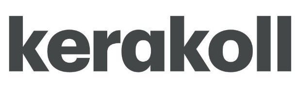 Logo Kerakoll in grigio scuro su sfondo chiaro.