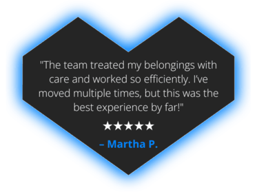 Testimonial in a heart shape: