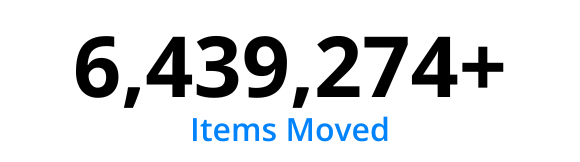 6,439,274+ items moved text with the words