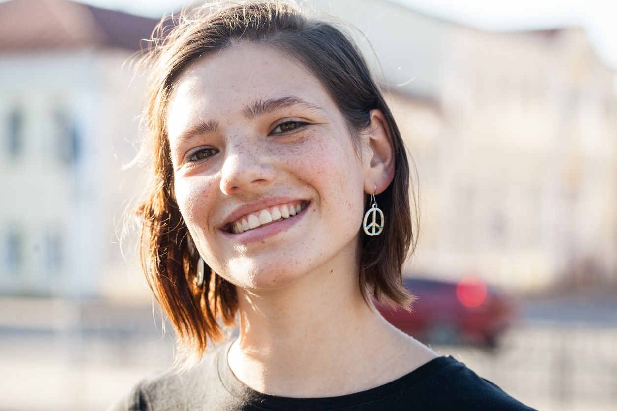 Smiling teen girl