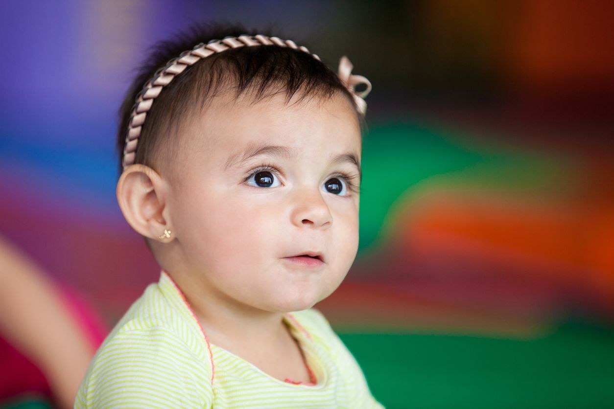 Baby with a colorful background