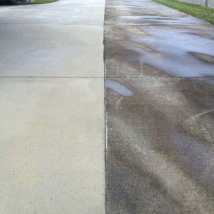 clean and dirty driveway