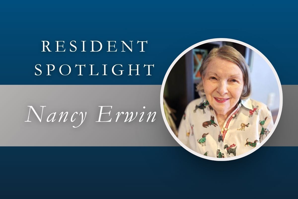 Resident spotlight: Nancy Erwin in a circular portrait