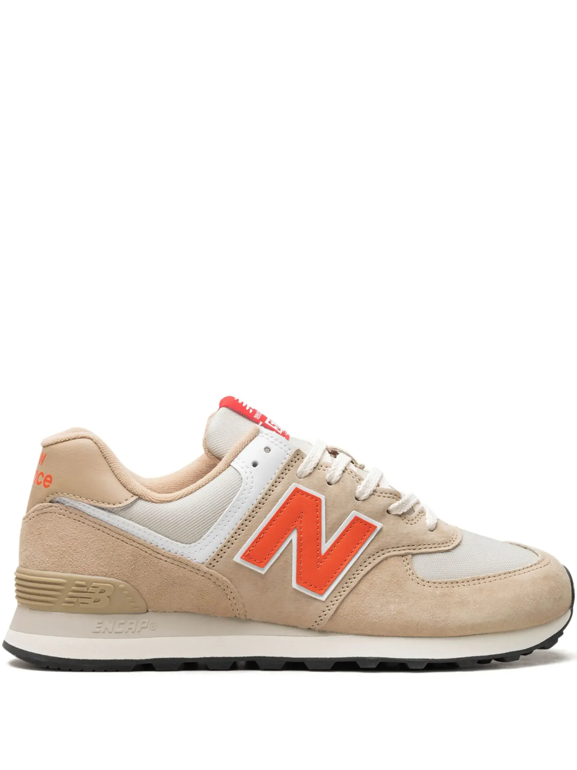 New Balance- 574 Bone with Orange