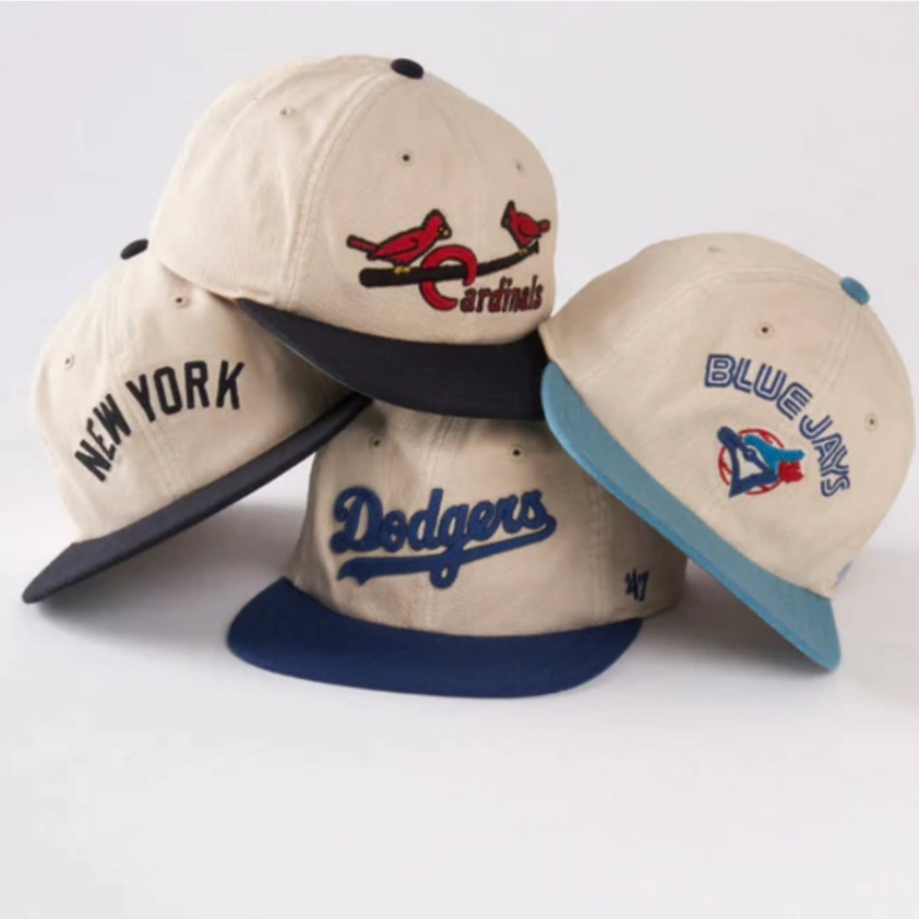 Selection of vintage-inspired team hats