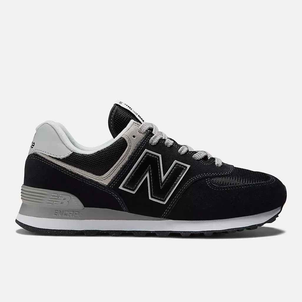New Balance- 574 Black with White