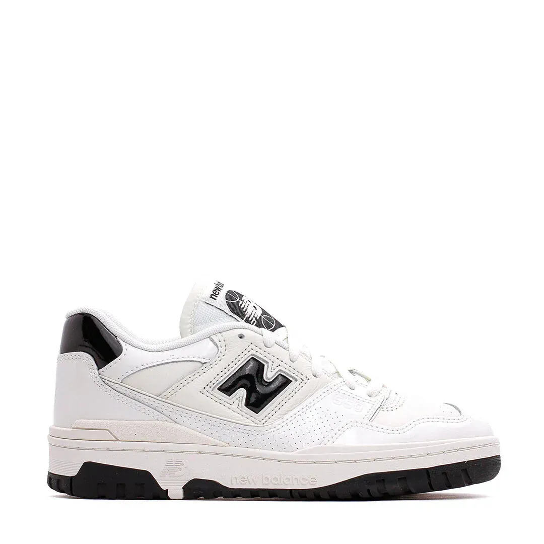 New Balance- 550 Sea Salt with Black Patent Leather