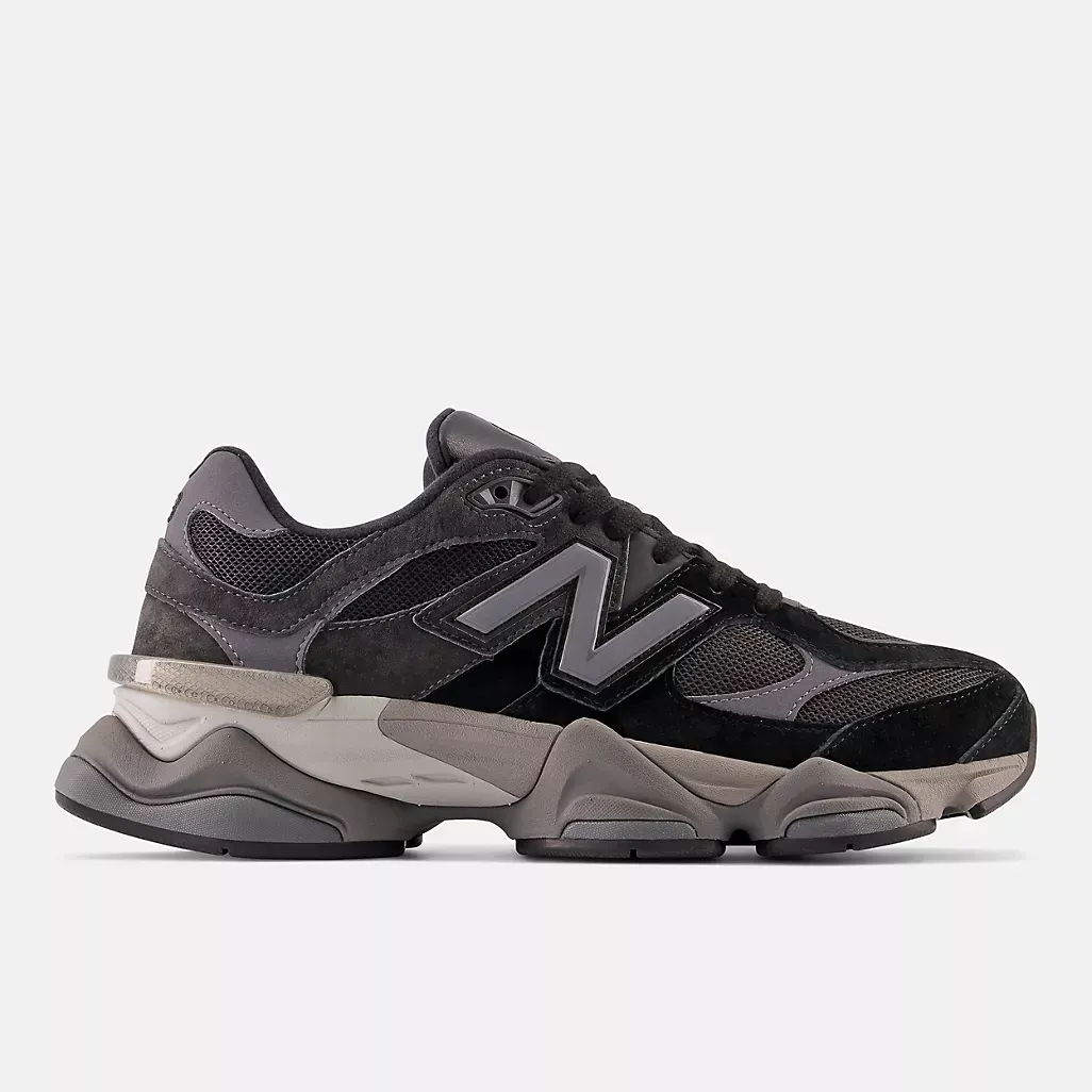 New Balance-9060 Black with Castlerock and Raincloud
