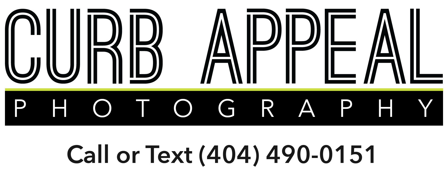 The logo for curb appeal real estate photography that gets people moving
