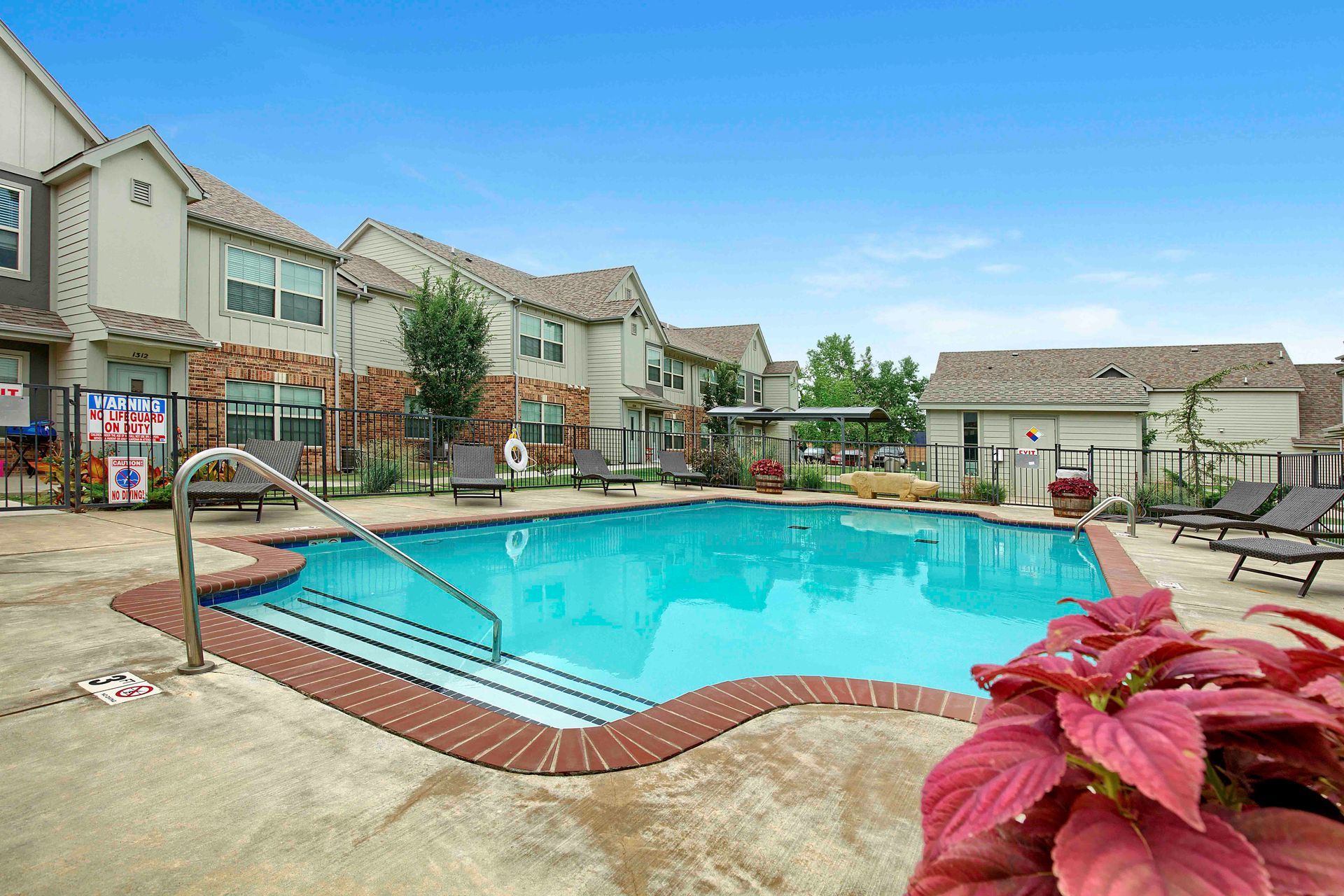 poolside and house view