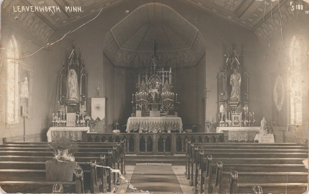 The interior of the first Japanese Martyrs' church in 1875