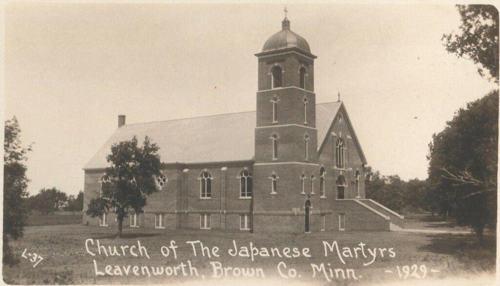 The exterior of Japanese Martyrs' church in 1929