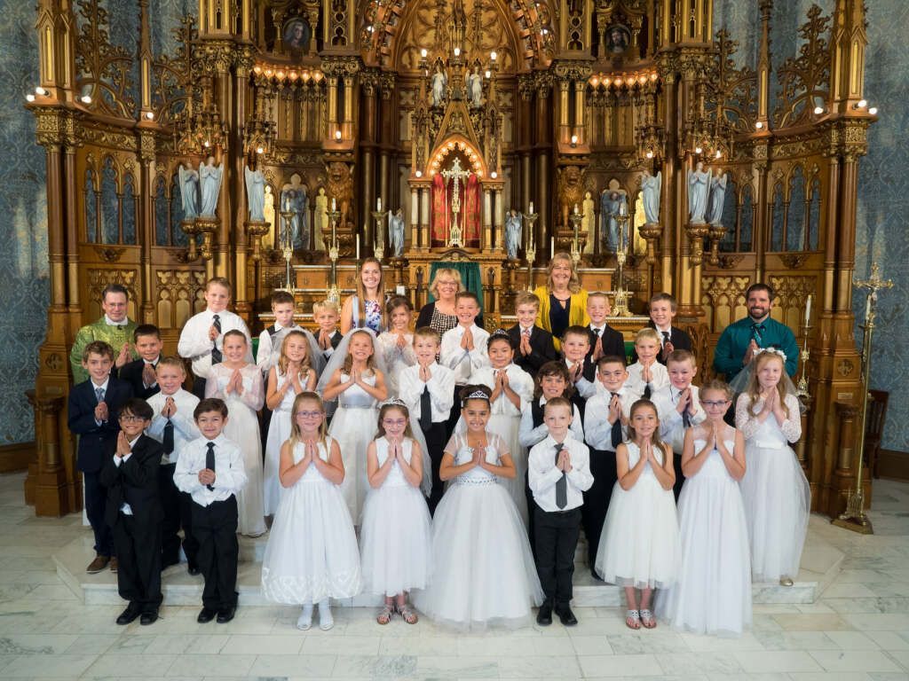 First Communion at St. Mary's church in 2020