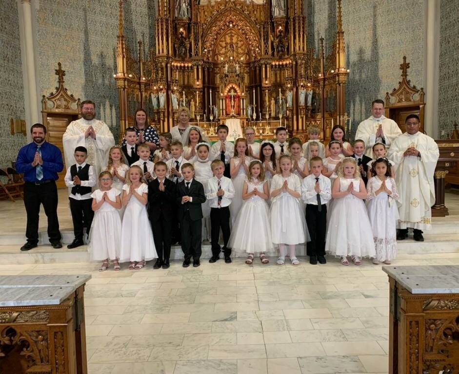 First Communion at St. Mary's church in 2021