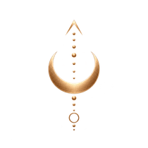 Sacred geometry moon motif