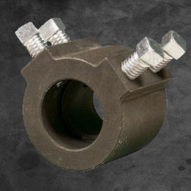 Side mount garage door opener collar attaches to torsion system