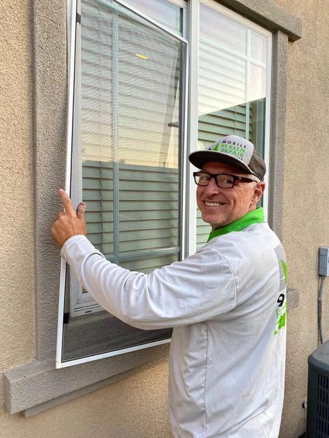 Window screen rescreen service for improved airflow and visibility. Mobile Screen Repair in Riverside, CA