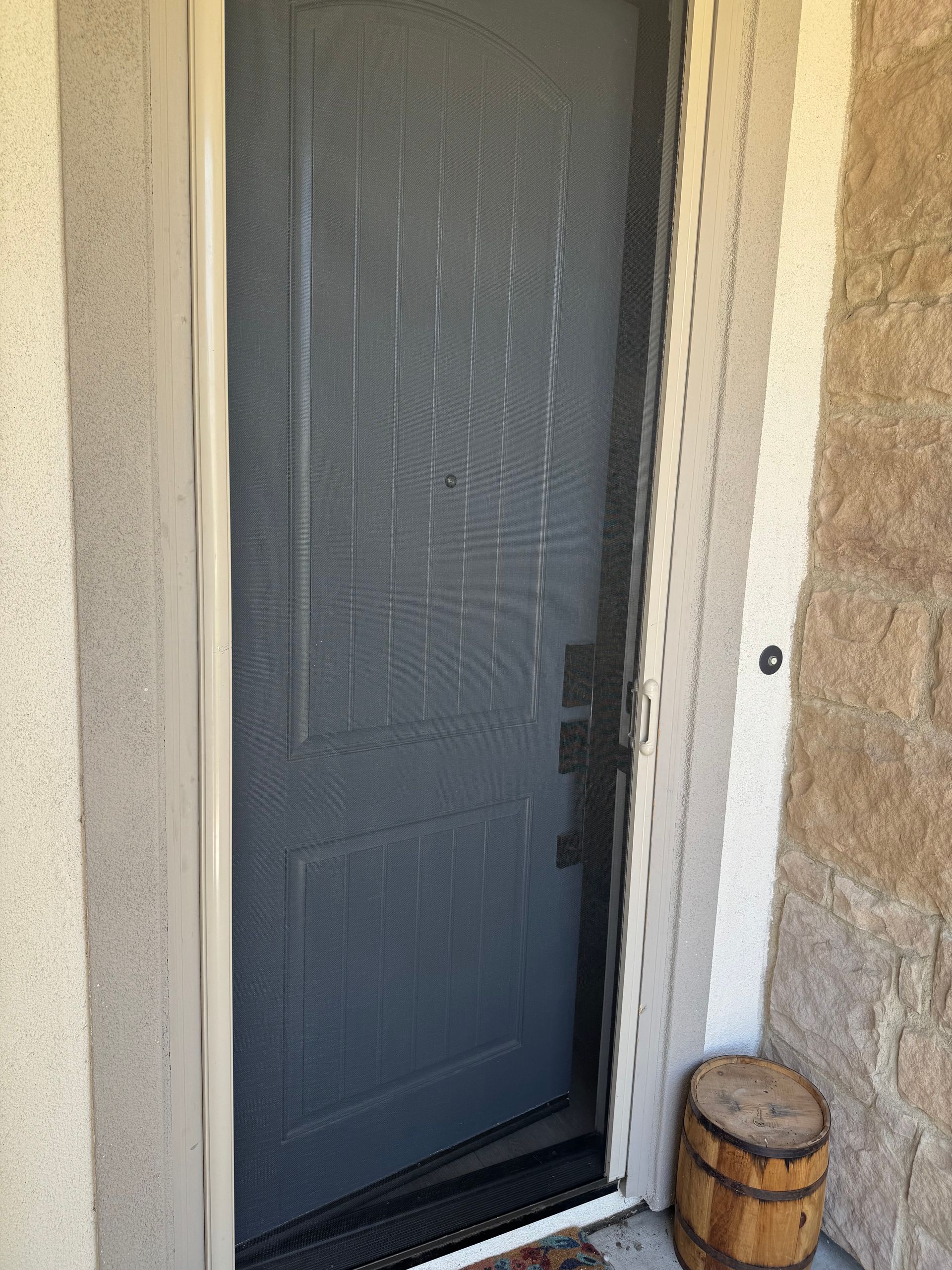 Clearview retractable screen door installed.