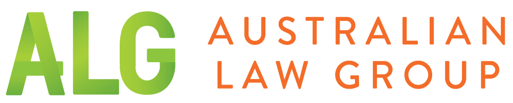 Australian Law Group Australian Law Group logo in green and orange text on a white background
