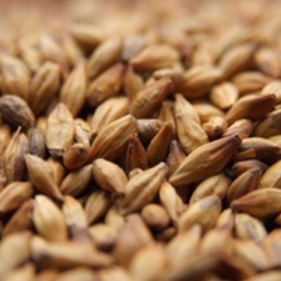 A close up of a pile of brown grains