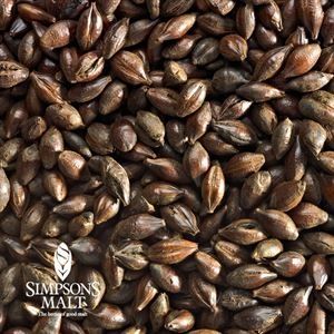 A close up of a pile of simpson 's malt grains