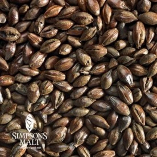 A close up of a pile of simpsons malt grains