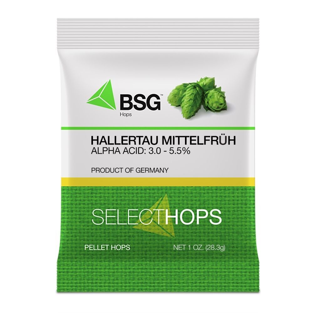 A bag of bsg select hops with a picture of hops on it.