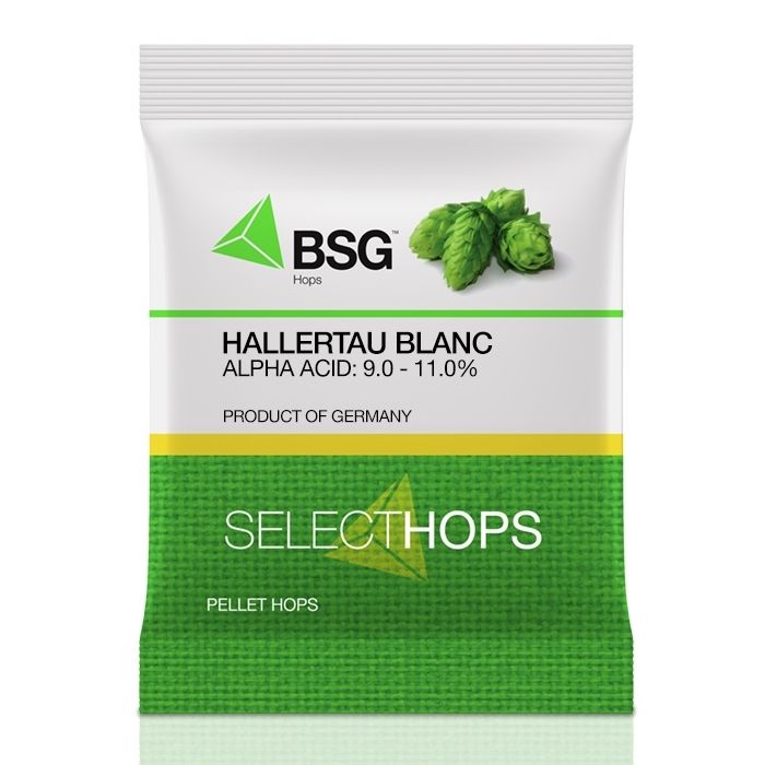 A bag of bsg selecthops pellet hops on a white background.