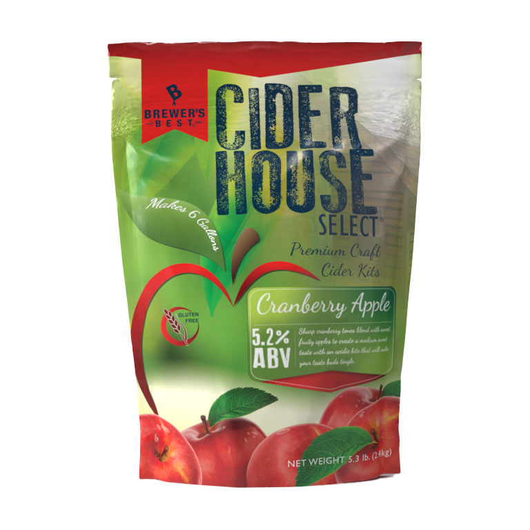 A bag of cider house select cranberry apple cider