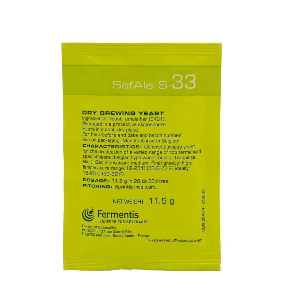 A package of dry brewing yeast from fermentis