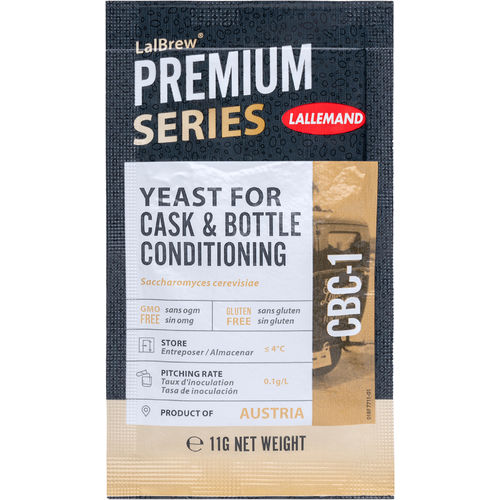 A package of yeast for cask and bottle conditioning