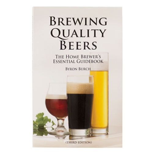 A book titled brewing quality beers the home brewer 's essential guidebook